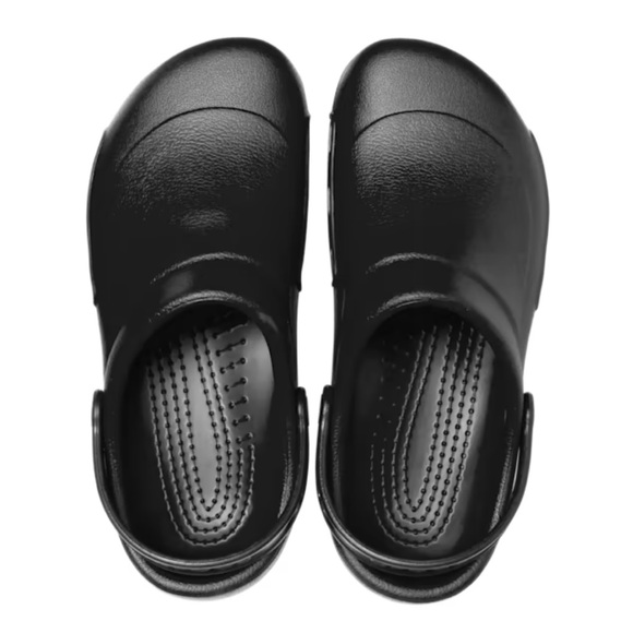 Crocs Bistro Slip Resistant Work Clog sling back strap solid top in black size 8 - Picture 2 of 8